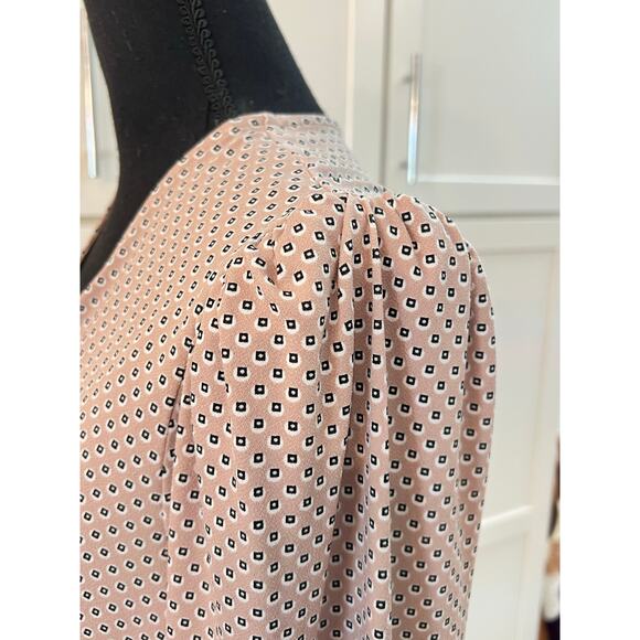 Adrianna Papell V-neck Long 3/4 Sleeve Blouse Top Women's Plus Size 2X Neutral - Picture 5 of 10